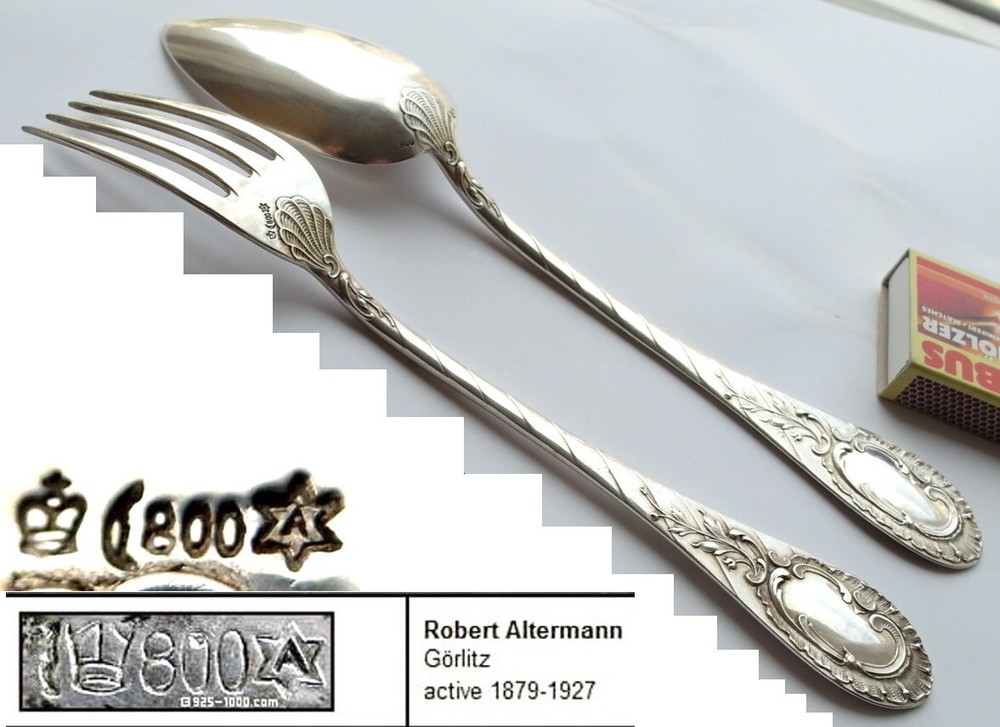 Set, Dining Fork + Spoon, Robert Altermann, 800 Silver E693