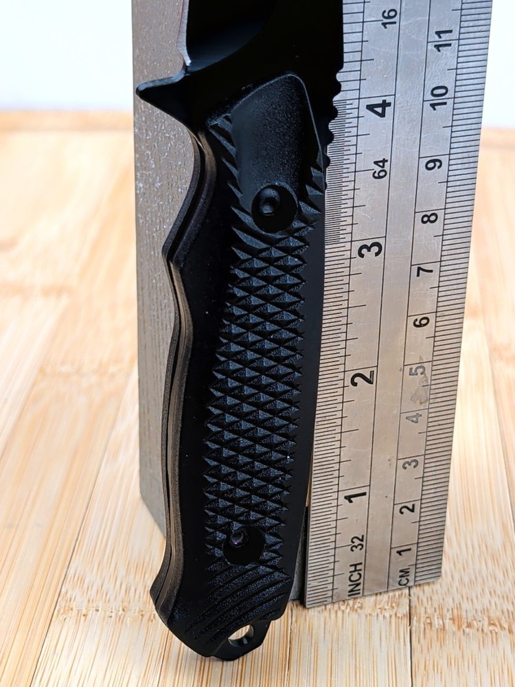 8" BLACK Mini Combat Knife w/ Polymer Handle & Sheath, 3.5" Fixed Blade, NEW