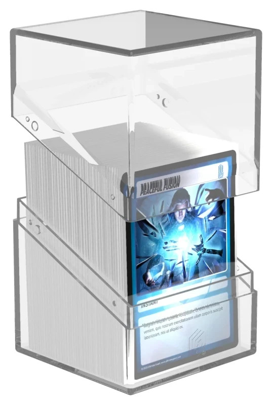 Ultimate Guard Clear Transparent 100+ Boulder Standard Deck Case Card Box New