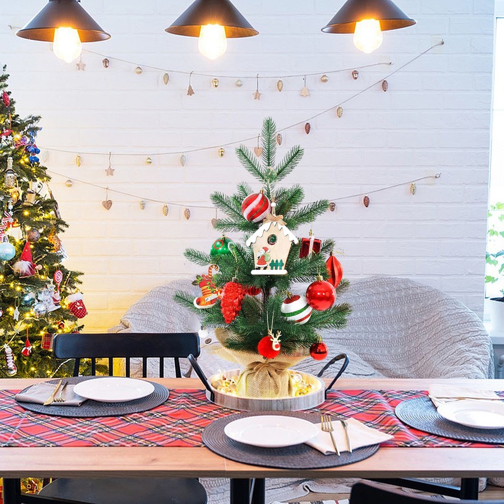 ↑Artificial Xmas Tree 50cm Exquisite Simulation Decorative Xmas Tree Household