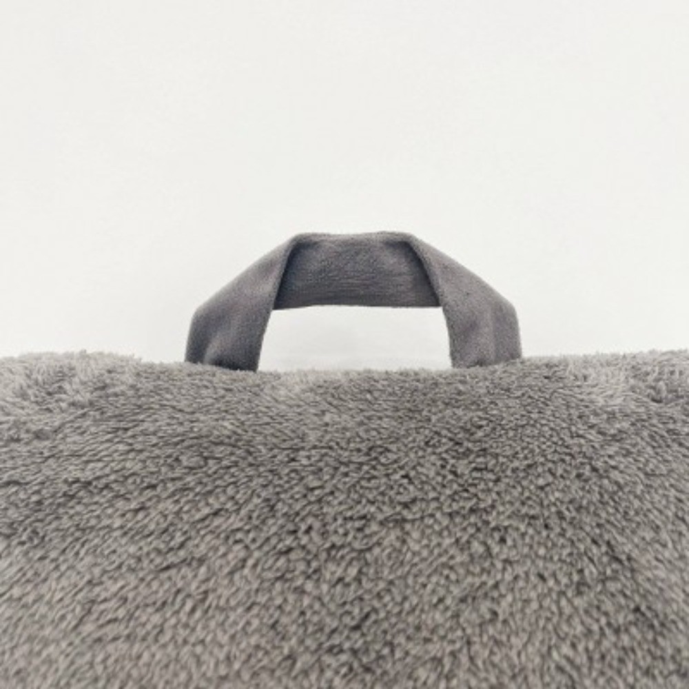 Faux Shearling Bed Rest Pillow Gray: Supportive Backrest for Dorm