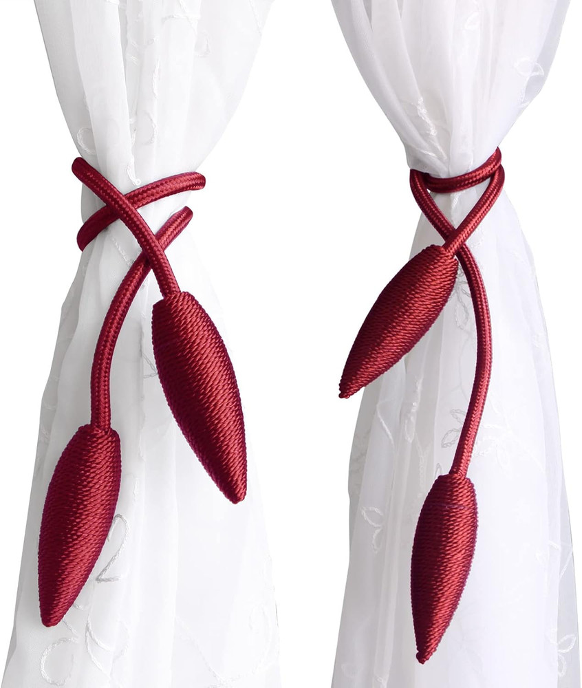 2 Pieces Christmas Curtain Tiebacks Clips Creative Window Drape Twist Tie Backs