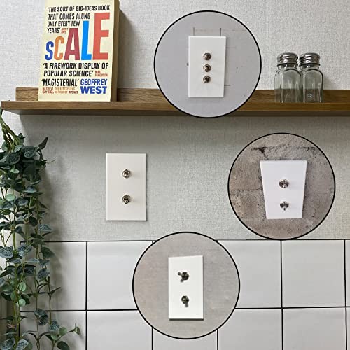 Aruastudio Retro Interior Light Switch ON-Off Set, Switch White 002 Silver