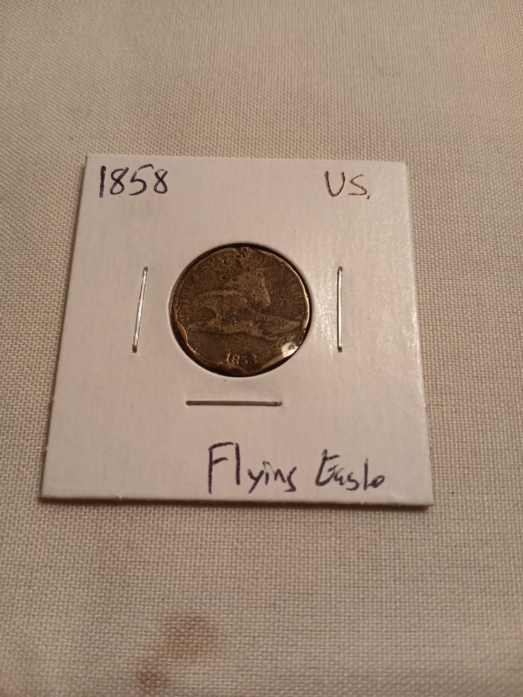 1858 Flying Eagle Cent, Raw, Damaged. 🙂$3 OFF🙂