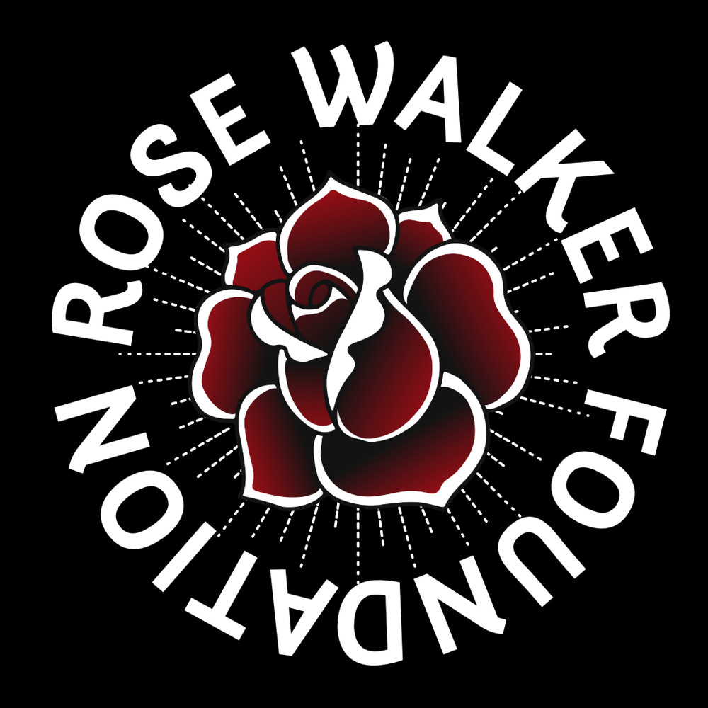 3" Black Rose Walker Foundation Red Rose Magnet (Round)