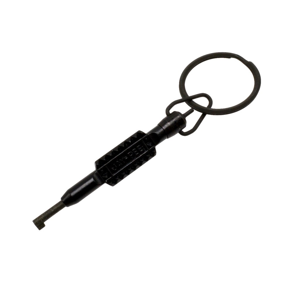 JAY-PEE Flat Swivel Knurled Grip Handcuff Key Tool Universal Tactical Black