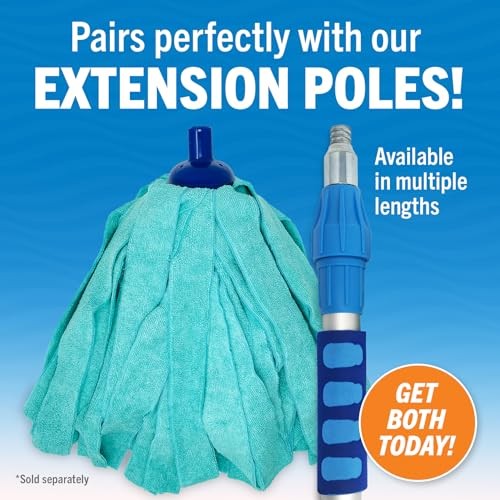 Screw On Mop Head Replacement Refill, Ultra-Absorbent Mop Head for Microfiber
