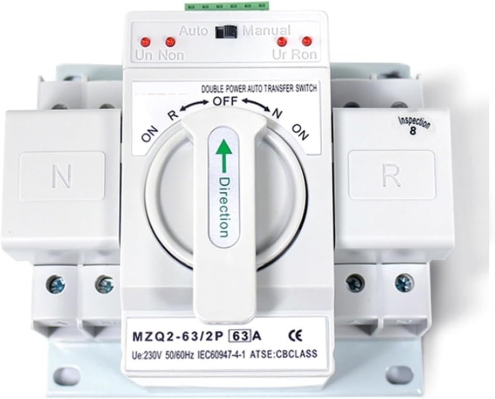 Double Power Automatic Transfer Switch MZQ2N-63 Series Double Power Source 2 Pol