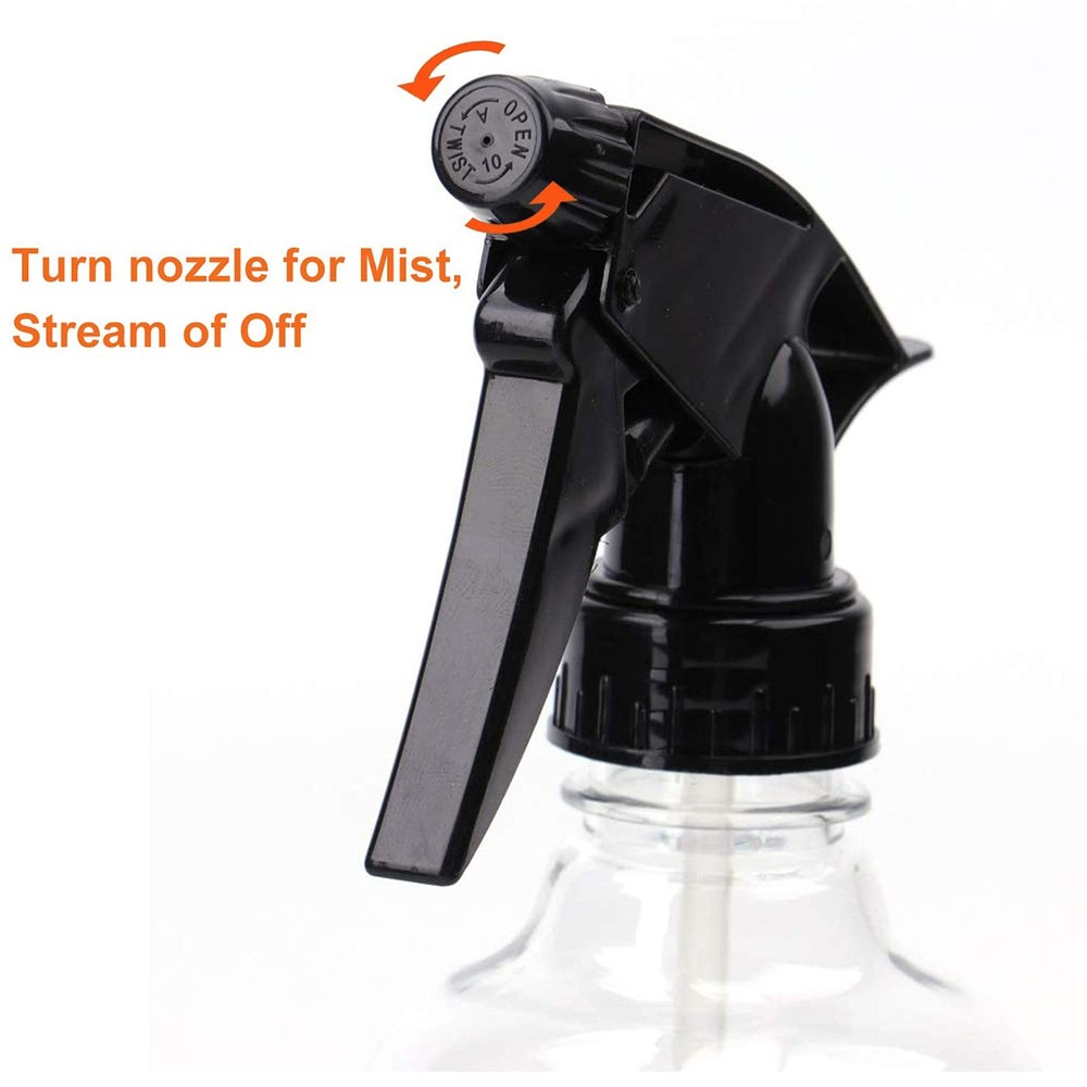 12 Pack 8 Oz Empty Plastic Spray Bottle with Black Trigger Sprayers - Adjusta...