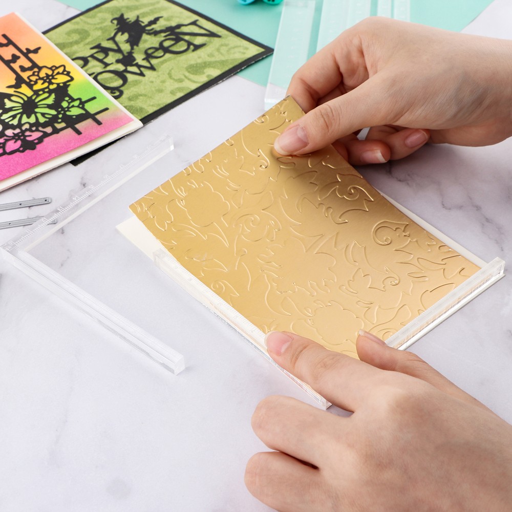 7PCS/set Creative Positioning Tools Card Corners Helper Craft Measuring Ruler