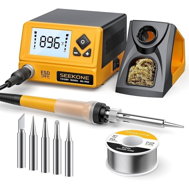 60W Soldering Station LCD Display PID Control Tips Sleep Mode Adjustable New