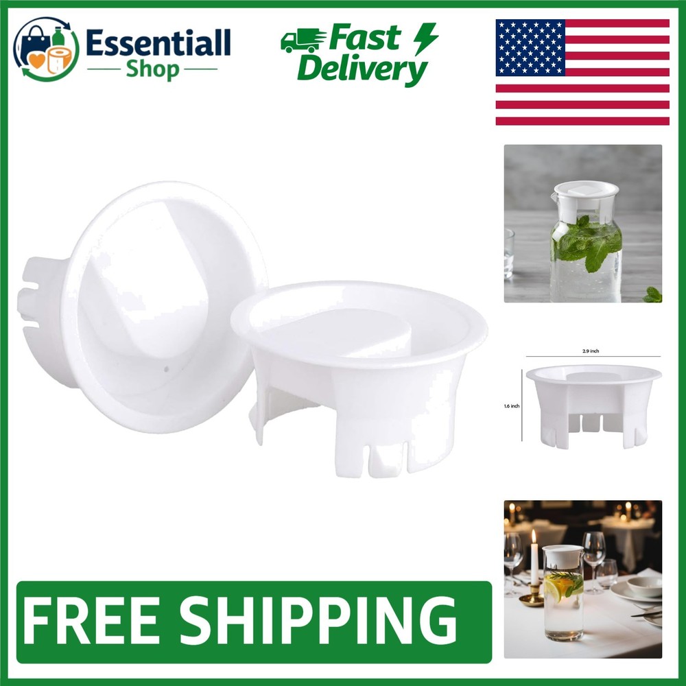 Universal Fit Splash Resistant Lids - 2 Durable Plastic Covers for Pitchers