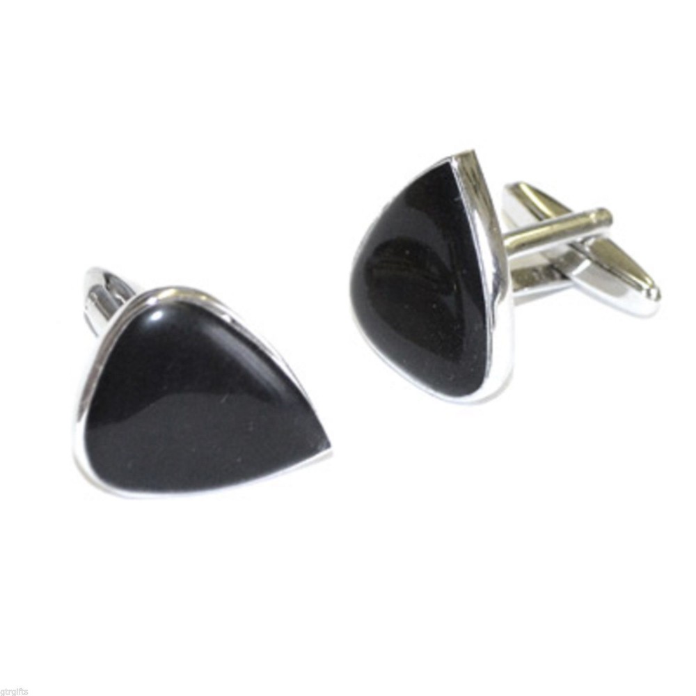 Black Plectrum Cufflinks X2AJ375
