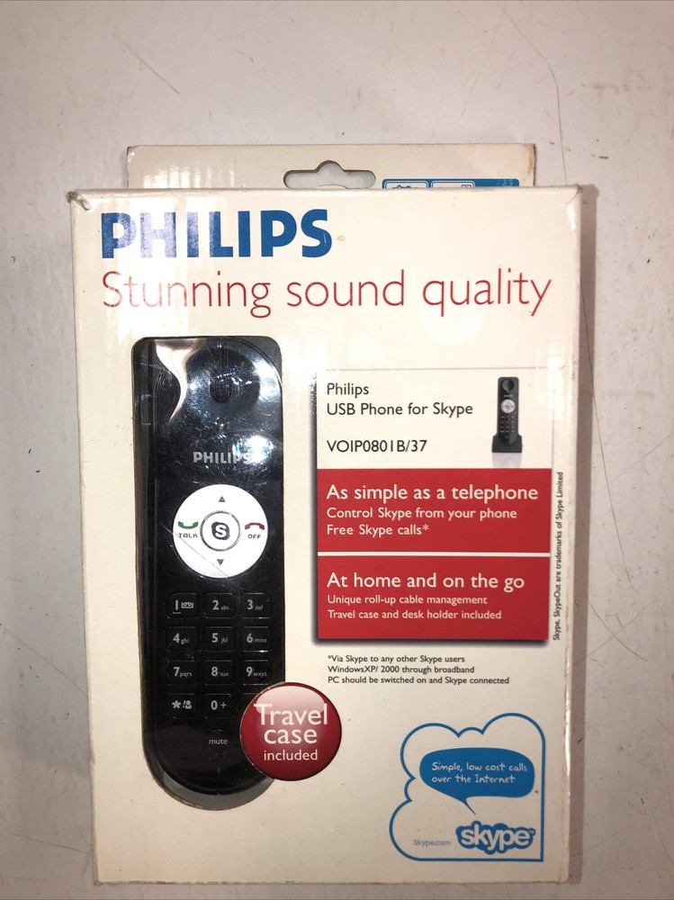 Philips VOIP0801B/37 USB Phone for Skype