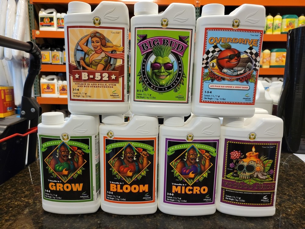 Advanced Nutrients Bundle Hobbyist Level 1 L Ea Ph Perfect Grow, Micro, Bloom, ➕