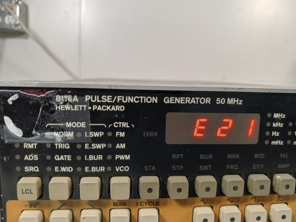 HP 8116A Pulse Function Generator 50MHz