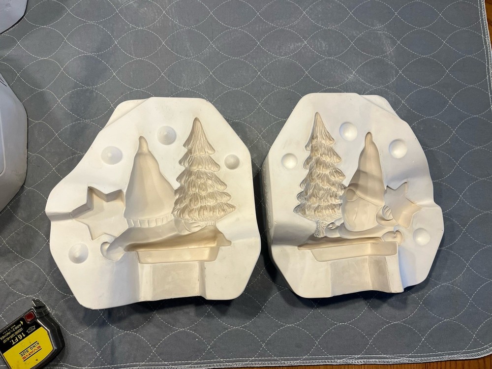 Clay Magic 4222 Gnome With Tree Pickup Truck Insert Ceramic Slip Mold