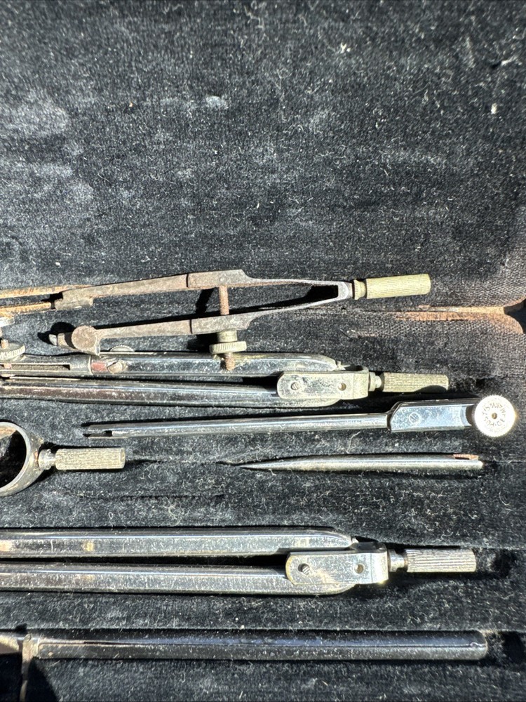 Vintage Set Of Soviet Drawing Instruments Drafting Tools