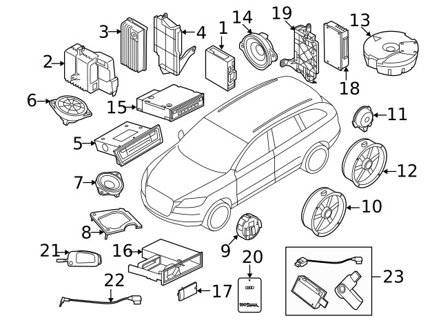 Genuine Audi DVD Unit 8R1-035-746-H