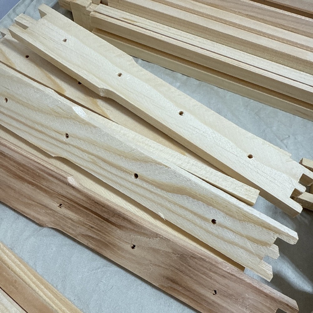 9 1/8” Deep Unassembled Honey Bee Frame Wedge Top Split Bottom 10pack For Wax
