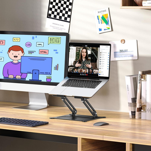 Urmust Laptop Notebook Stand Holder Adjustable Portable A-Black