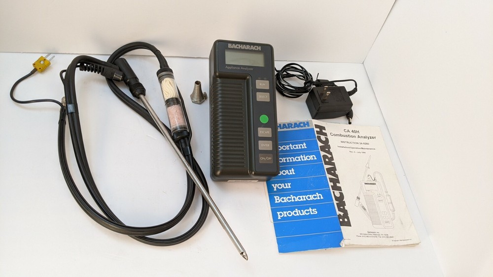 Vintage Bacharach Appliance Analyzer Combustion Analyzer CA 40H Tested