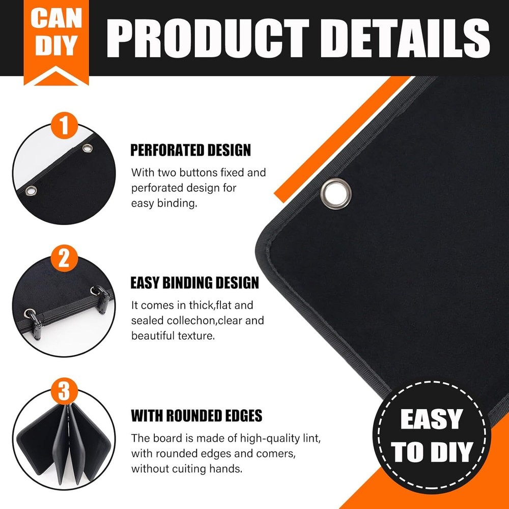 Patch Booklet Organizer Flip Page Patch Book Panel Board & Removable Ring Binder