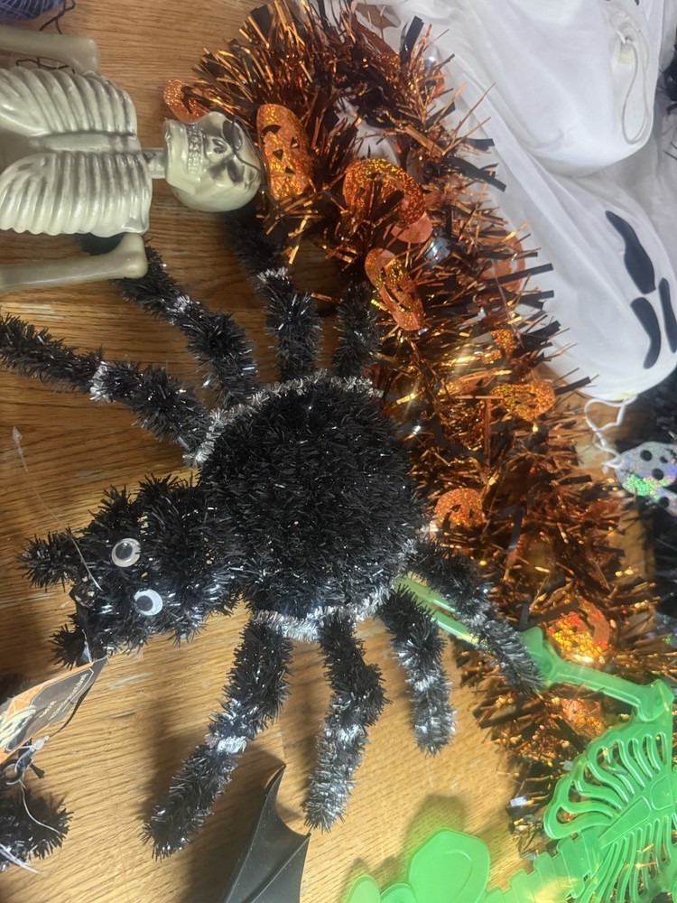 Halloween Props & Decorations Lot - Spiders, Bats, Ghosts, Lanterns