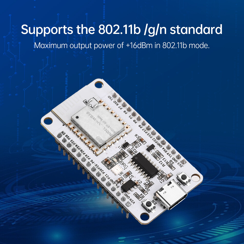 NiceMCU-WB3S WiFi Bluetooth Development Board CH340 Module Low-power 32-bit CPU