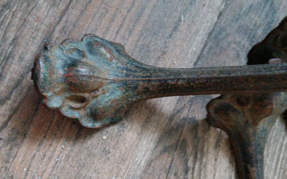 Antique Cast Iron Rustic Vintage Scroll Shelf Support, Table Legs?