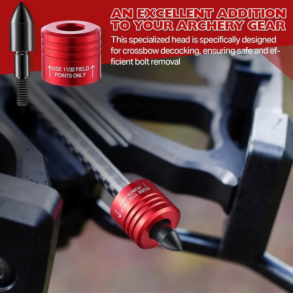 2 Pack Shock-Absorbing Crossbow Decocking Tips - Enhanced Archery Safety