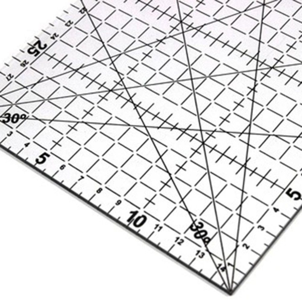 DIY Quilter's Ruler Sewing Ruler Tool with Grid Lines for Easy Precision