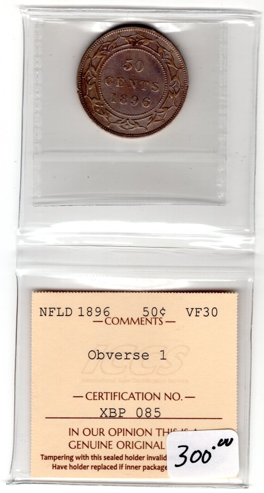 NFLD 1896 50 cent VF30