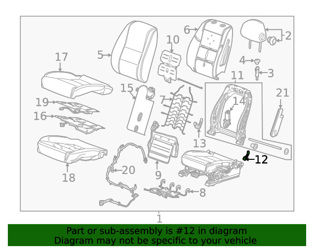 Genuine GM Seat Back Frame Bracket 13589371