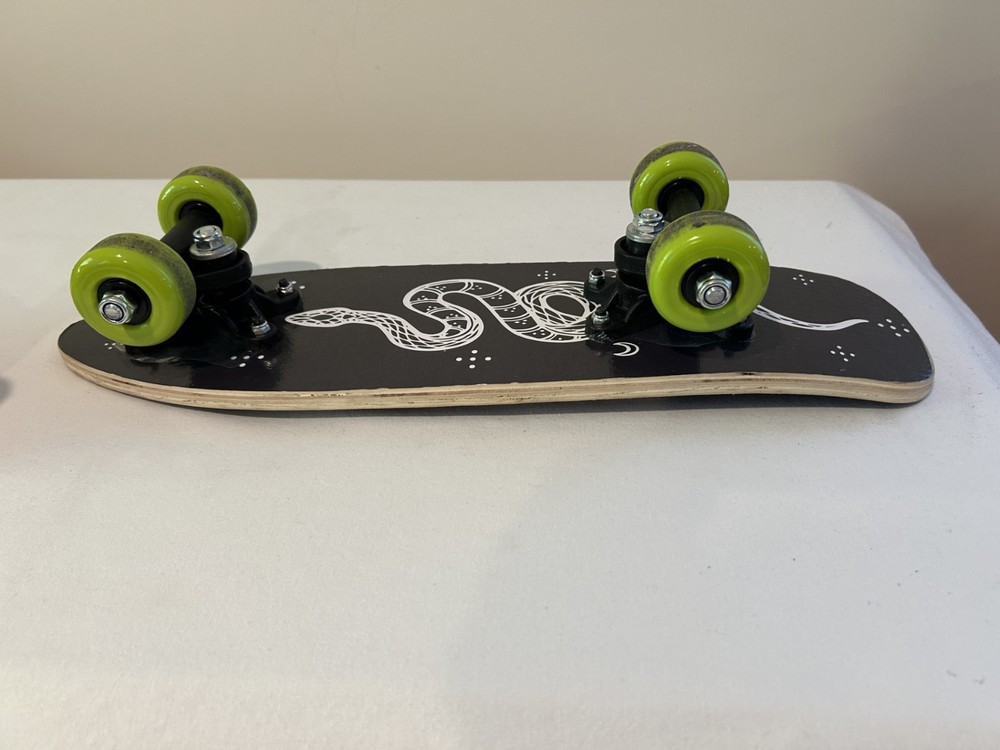 Mini Skateboard Snake Design On Bottom For Kids Rideable