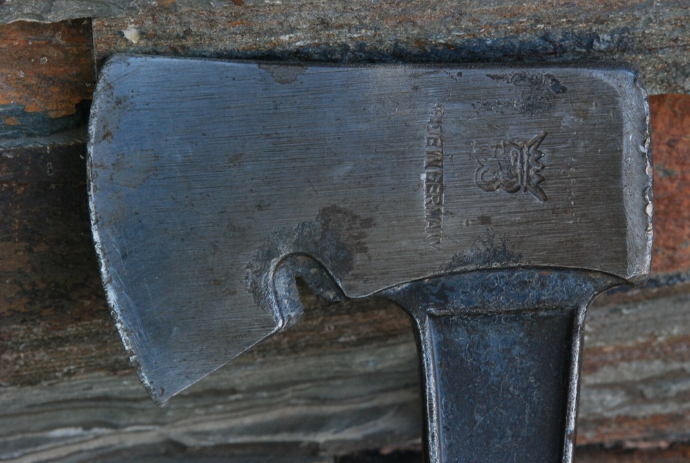 Vintage Axe Hatchet Germany King Marked Steel Handle