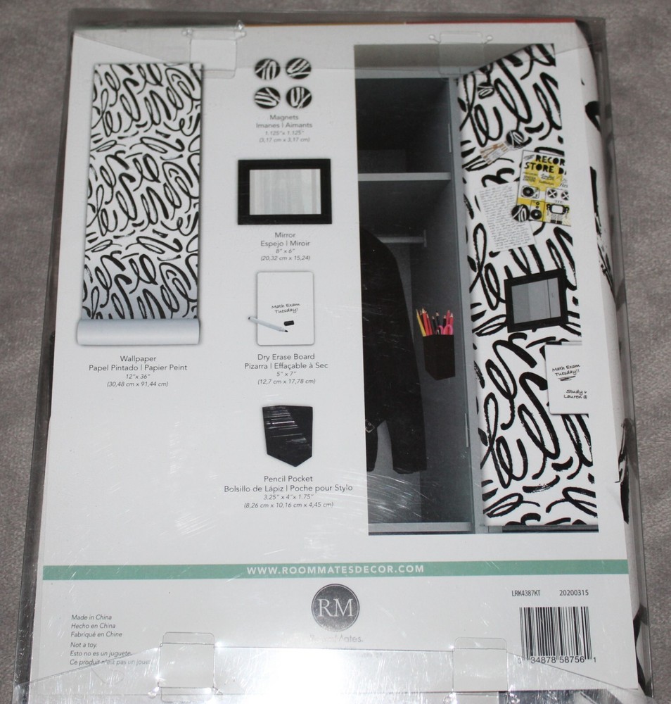 Mirror Dry Erase Board Locker Accessory Kit School Customize Personalize 9pc Set