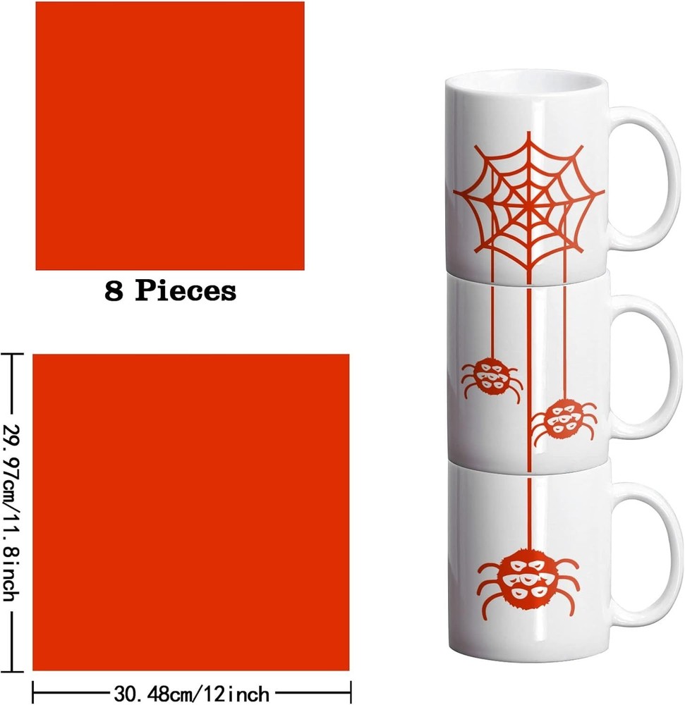 12x11.8in Sublimation Transfer Ink Sheets - 8PCS for Safe Easy Weeding