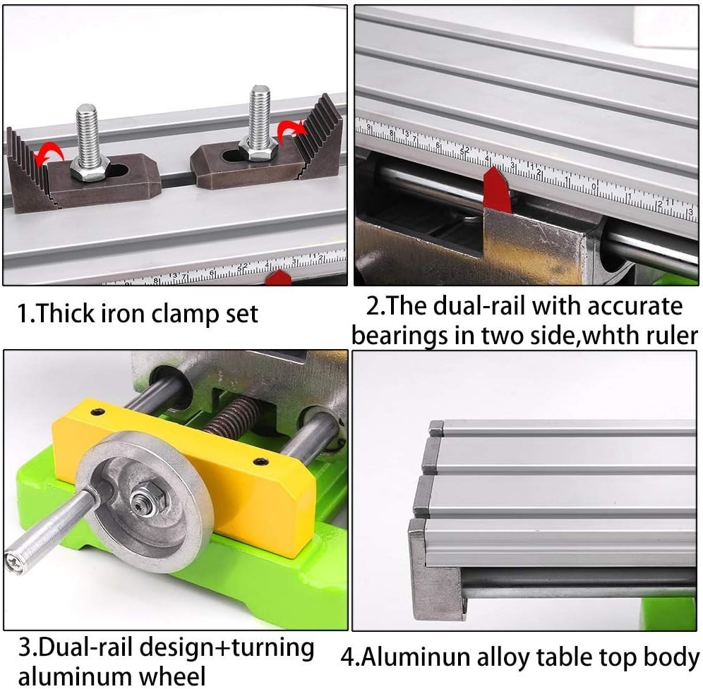 Compact Aluminum Multifunctional Milling Worktable for Precision Drilling Tasks