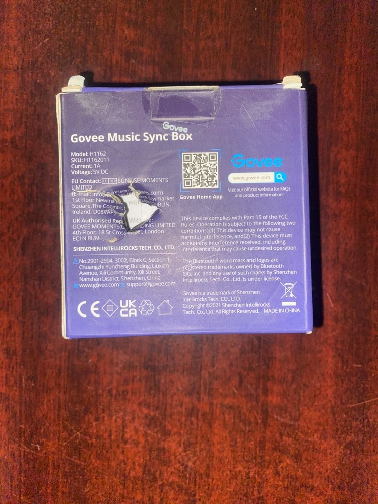 Govee Music Sync Box Bluetooth Group Control 7 Devices 22 Dynamic Music Mode
