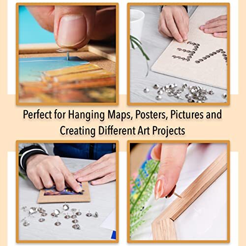 Thumb Tack, Flat Push Pins, Silver Thumb Tacks, 500 Pack