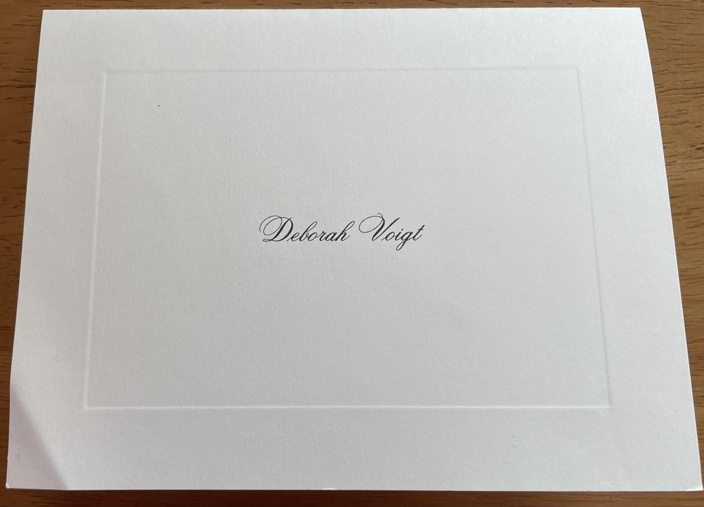 Soprano Deborah Voight Autograph Letter