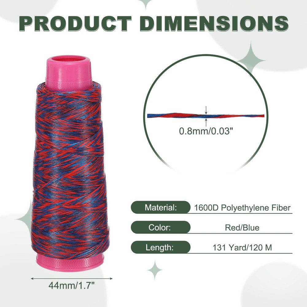 Archery Bow String Serving Thread Bowstring Thread 1600D & Red/Blue