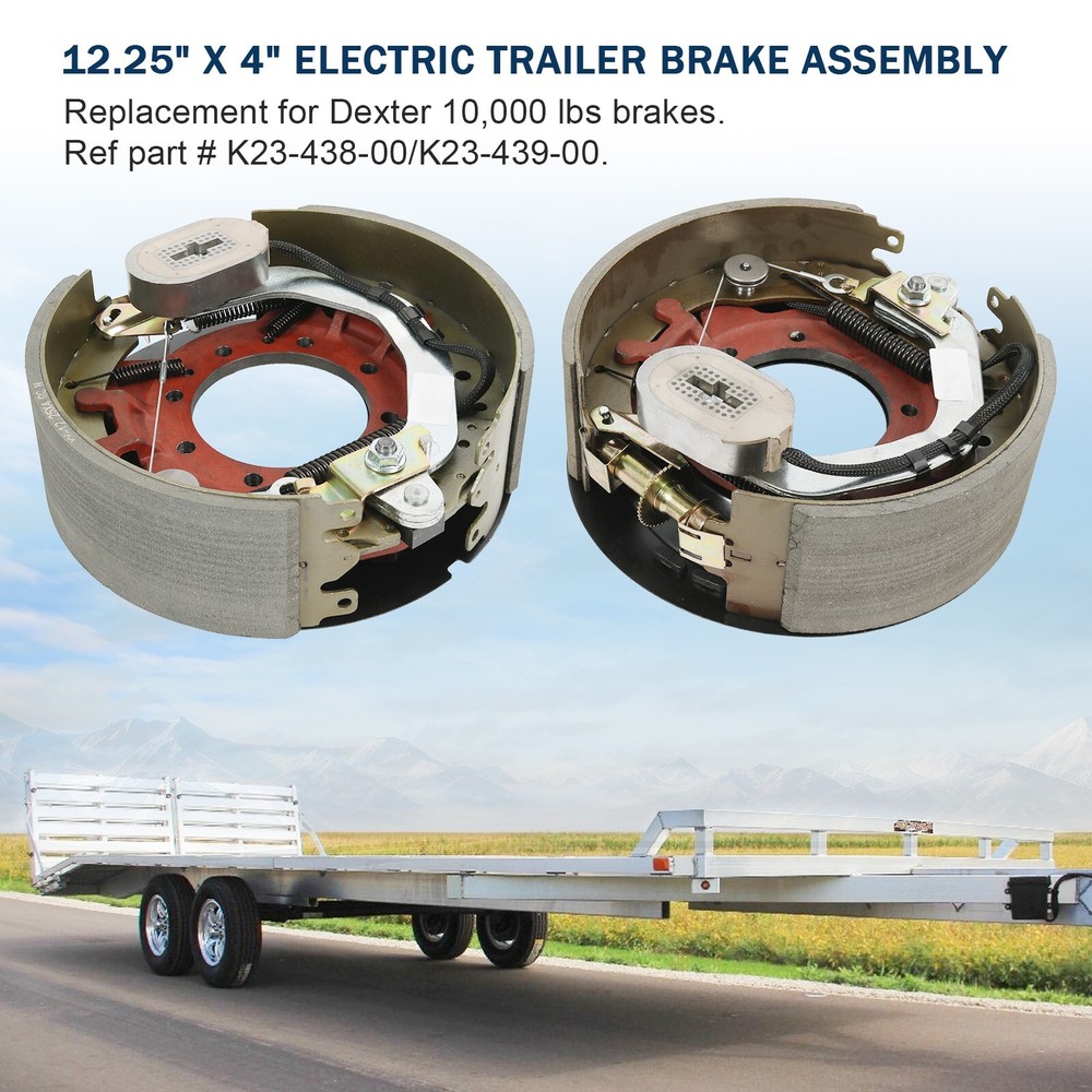 2PCS 12-1/4x4" 10K HD Electric Backing Plate 10000 Trailer Brake Fits Dexter