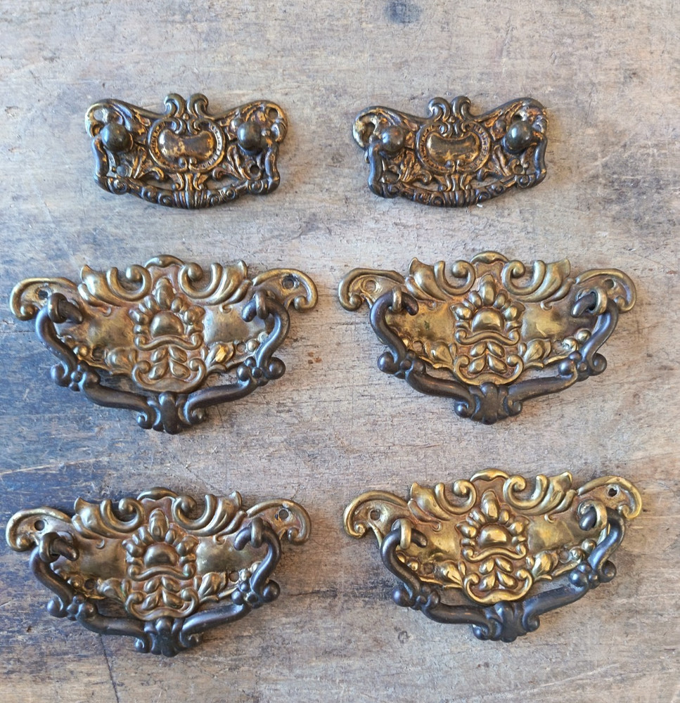 Antique Brass Drawer Handles Pulls Set
