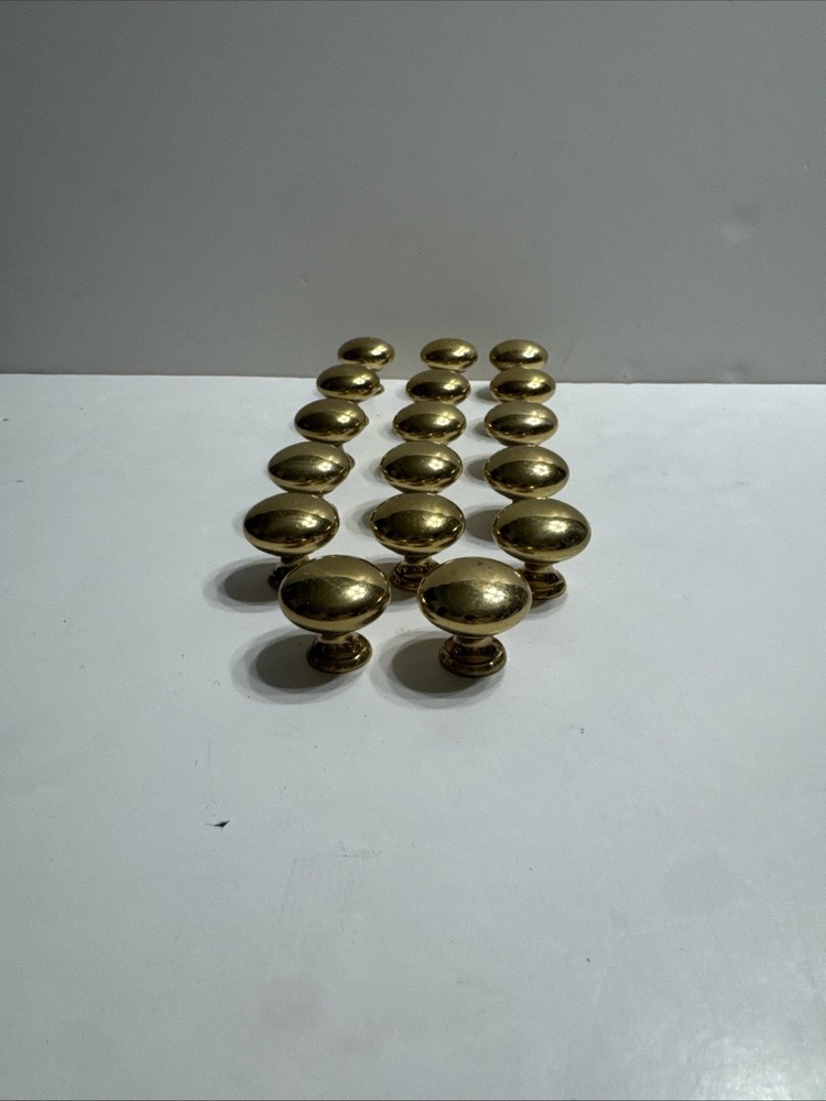 17 GOLDTONE NICKEL DRAWER OR CABINET PULLS