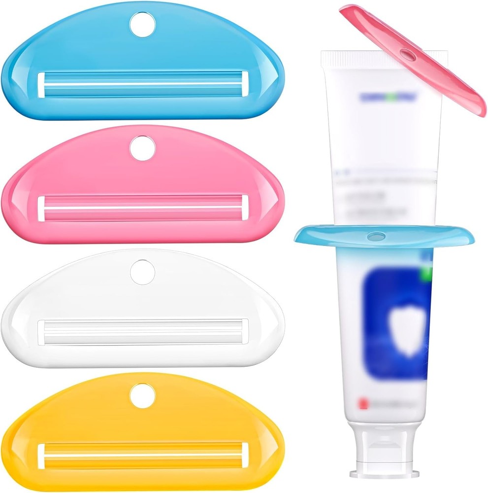 4PCS Toothpaste Squeezer, Colorful Plastic Toothpaste Tube Squeezer Toothpaste D