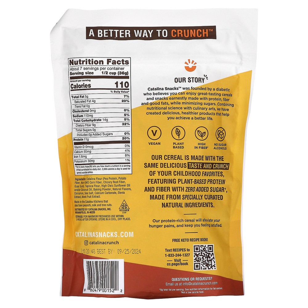 Keto Friendly Cereal, Cinnamon Toast, 9 oz (255 g)