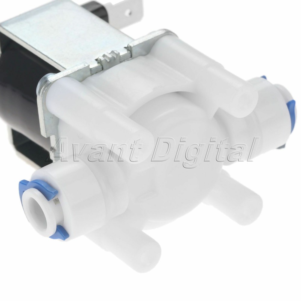 1/4" Hose 24V DC Electric RO Water System Flow Control Solenoid Valve Connection