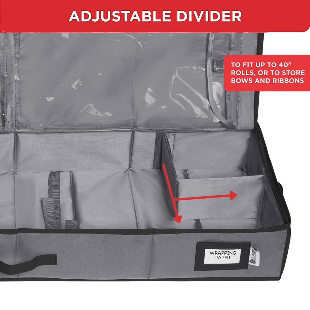 Premium Wrapping Paper Storage Container -Durable Material 600D tear-proof - ...
